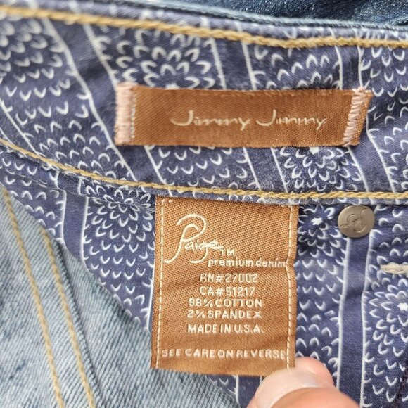 Paige Jeans Jimmy Jimmy Skinny Blue Denim Women's Size 27 - Picture 8 of 11